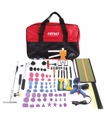 Duży zestaw naprawczy do wgnieceń karoserii z torbą PDR AMiO 04600