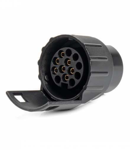 Przejściówka adapter redukcja gniazda 7/13, przyczepa, laweta, kemping AMiO 01254