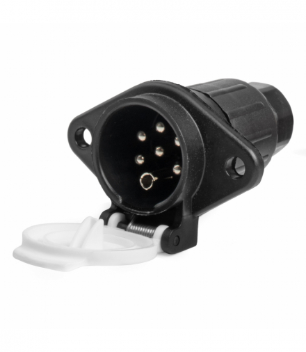 Gniazdo przyczepy 7 PIN typ S 24V TIR, uniwersalne pasuje do każdego typu naczepy / przyczepy AMiO 03223