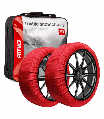 Łańcuchy śniegowe tekstylne 3D 2szt. rozmiar XS EN16662-1 Önorm V5121 AMiO 04506