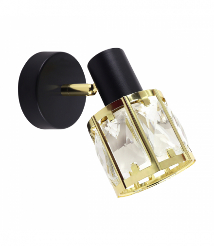 Oprawa ścienno-sufitowa DUNBAR E14 1C BLACK/GOLDEN czarny/złoty Struhm 04900