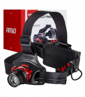 Latarka czołowa akumulatorowa T6 3600mAh (BATT) AMiO 04665