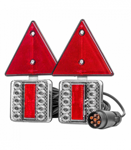 Zestaw świateł LED do przyczepki na magnes AMiO 02140