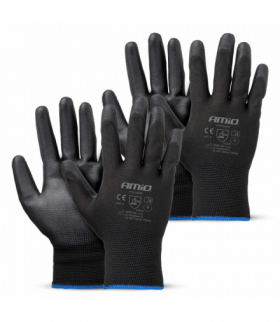 Rękawice ochronne poliuretanowe rozmiar 9 3131X 4szt. AMiO 04632
