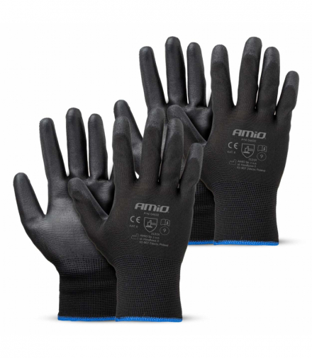 Rękawice ochronne poliuretanowe rozmiar 9 3131X 4szt. AMiO 04632