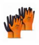 Rękawice ochronne poliestrowe powlekane pianą lateksową rozmiar 9 2132X 4szt. AMiO 04640