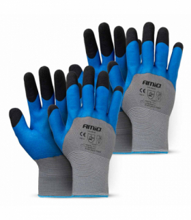 Rękawice ochronne poliestrowe powlekane pianą 3/4 rozmiar 9 3131X 4szt. AMiO 04644