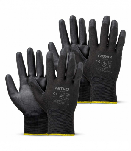Rękawice ochronne poliuretanowe rozmiar 10 3131X 4szt. AMiO 04633