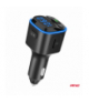 Transmiter samochodowy FM microSD 1×USB-A 2×USB-C 12V 24V AMiO 04651