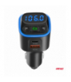 Transmiter samochodowy FM microSD 1×USB-A 2×USB-C 12V 24V AMiO 04651