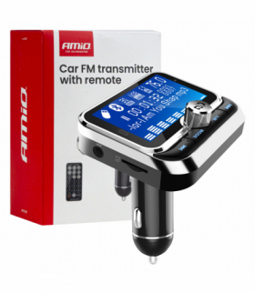 Transmiter samochodowy FM z pilotem 2×USB-A 12V 24VAMiO 04657
