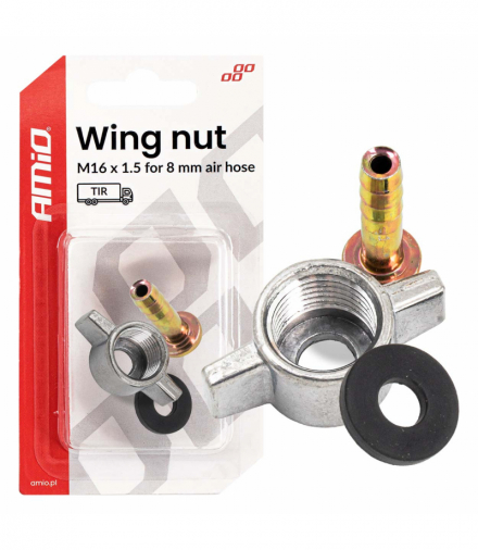 Nakrętka kompresora motylek M16 x 1.5 dla 8mm AMiO 04499