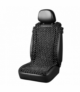 Mata na siedzenie fotel koralikowa szara koraliki do samochodu 44x106cm CSM-18 AMiO 04431