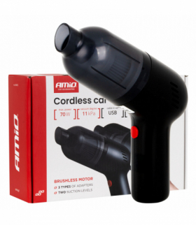 Odkurzacz samochodowy bezprzewodowy bezszczotkowy 70W 11kPa USB-C VC-08 HEPA AMiO 04416