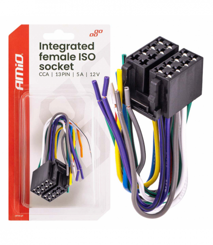 Zintegrowane złącze żeńskie ISO CCA 13PIN 5A 12V AMiO 04441