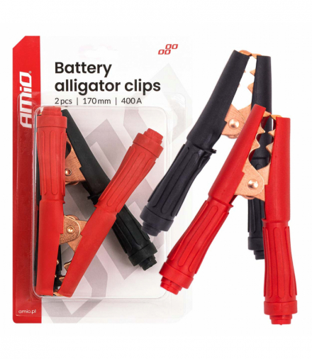 Zaciski na kable krokodylki 170mm 400A 2szt. AMiO 04435