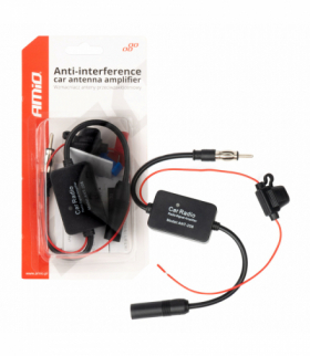Wzmacniacz anteny samochodowej przeciwzakłóceniowy 12V AMiO 04133