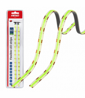 Paski LED COB do samochodu zielone 2x30cm 12V AMiO 04573