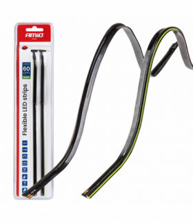 Paski LED COB do samochodu boczne zielone 2x30cm 12V AMiO 04577