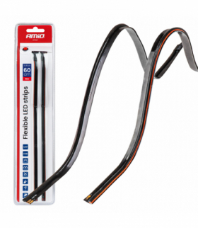 Paski LED do samochodu boczne czerwone 2x30cm 12V AMiO 04576