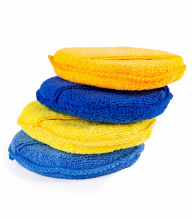 Gąbki do polerowania woskowania zestaw gąbek 4 x 125 mm AMiO 02905