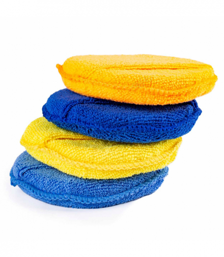 Gąbki do polerowania woskowania zestaw gąbek 4 x 125 mm AMiO 02905