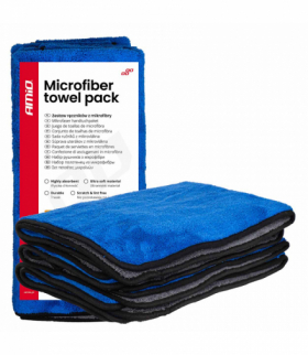 Zestaw ręczników do osuszania samochodu 800gsm 60x90cm 3szt. AMiO 04487