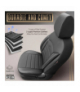 Komplet pokrowców na fotele samochodowe OTOM INSPIRE 3501 BLACK ECO-LEATHER 3-ZIP OTOM OT85511