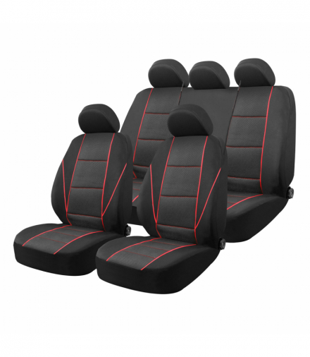 Pokrowce samochodowe na fotele uniwersalne przód tył komplet SC17 AMiO 04617