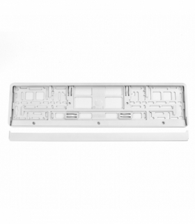 Ramka tablicy rejestracyjnej metalizowana biała AMiO 71780BI