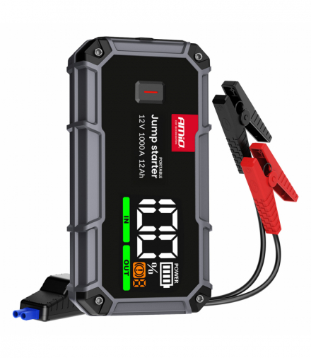 Urządzenie rozruchowe 3w1 booster powerbank latarka LED 12V 12Ah 1000A PRO AMiO 04676