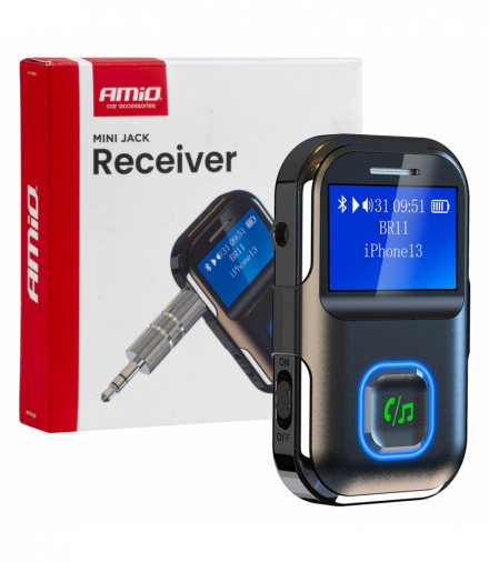 Odbiornik bluetooth na mini jack LCD AMiO 04659
