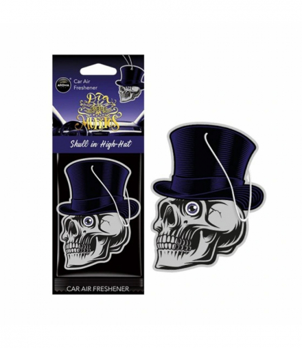 Odświeżacz powietrza AROMA CAR MUERTOS Skull in Hat Black Oud Aroma Car A10380
