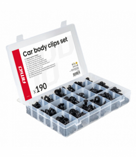 Zestaw spinek i kołków samochodowych mały 190szt. AMiO 04736