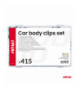 Zestaw spinek i kołków samochodowych duży 415szt. AMiO 04738