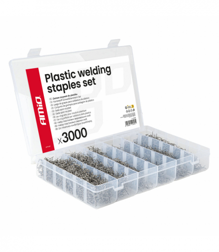 Zestaw zszywek do plastiku duży 3000szt. AMiO 04743