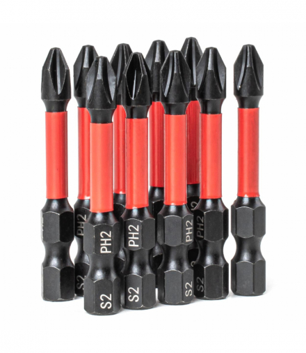 Zestaw bitów Torsion PH2 1/4" 50mm 10 el. AMiO 04784