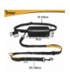 Smycz z pasem biodrowym i amortyzatorem, 2m, do biegania z dużym psem do 50kg, odblaskowa + etui i woreczki Purlov 24689 18793