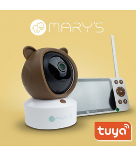 MARY`S Niania kamera elektroniczna 2w1 Miś brązowy WiFi TUYA Eco Light MW61499