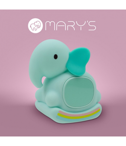 MARY`S lampka nocna z budzikiem Słonik na biegunach Eco Light MW61639