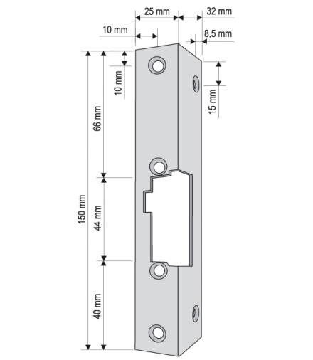 KĄTOWNIK DO RYGLA (ELEKTROZACZEPU) KR-05G2 krótki