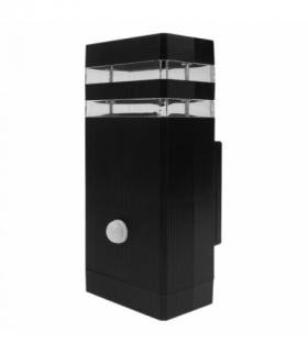 Oprawa elewacyjna plastik OE-2CP 1xGU10 PIR CZARNA Eco Light EC61006