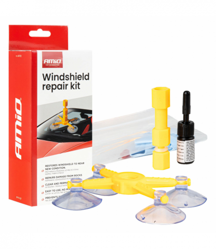 Zestaw do samodzielnej naprawy szyby przedniej, aplikator z przyssawką DIY AMiO 04792