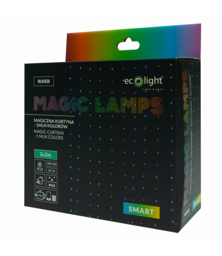 Magiczna kurtyna 400led 2m*2m 1mln kolorów ,DC5V Eco Light ML61628