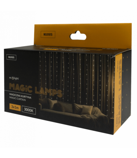 Magiczna kurtyna 200led 3m*1m 3000K,DC5V Eco Light ML61615