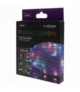Magiczne lampki 100led 1mln kolorów 5m DC5V Eco Light ML61623