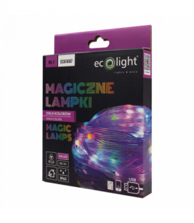 MAGICZNE LAMPKI 1MLN KOLORÓW 100 LED 10m DC5V Eco Light EC61087