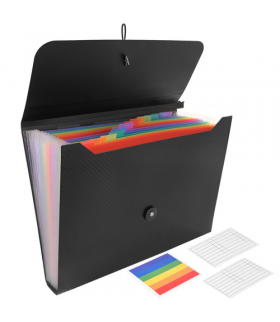 Teczka na dokumenty A4, 13 przegródek, aktówka, organizer z gumką, składany Maaleo 27227 18791