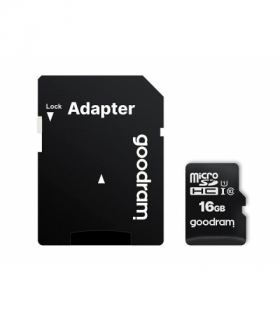 KARTA MicroSD 16 GB + adapt GOODRAM CLASS10 UHS-1. GOODRAM LXND85