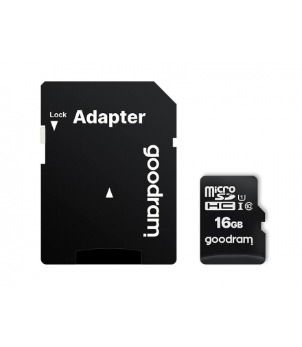 KARTA MicroSD 16 GB + adapt GOODRAM CLASS10 UHS-1. GOODRAM LXND85